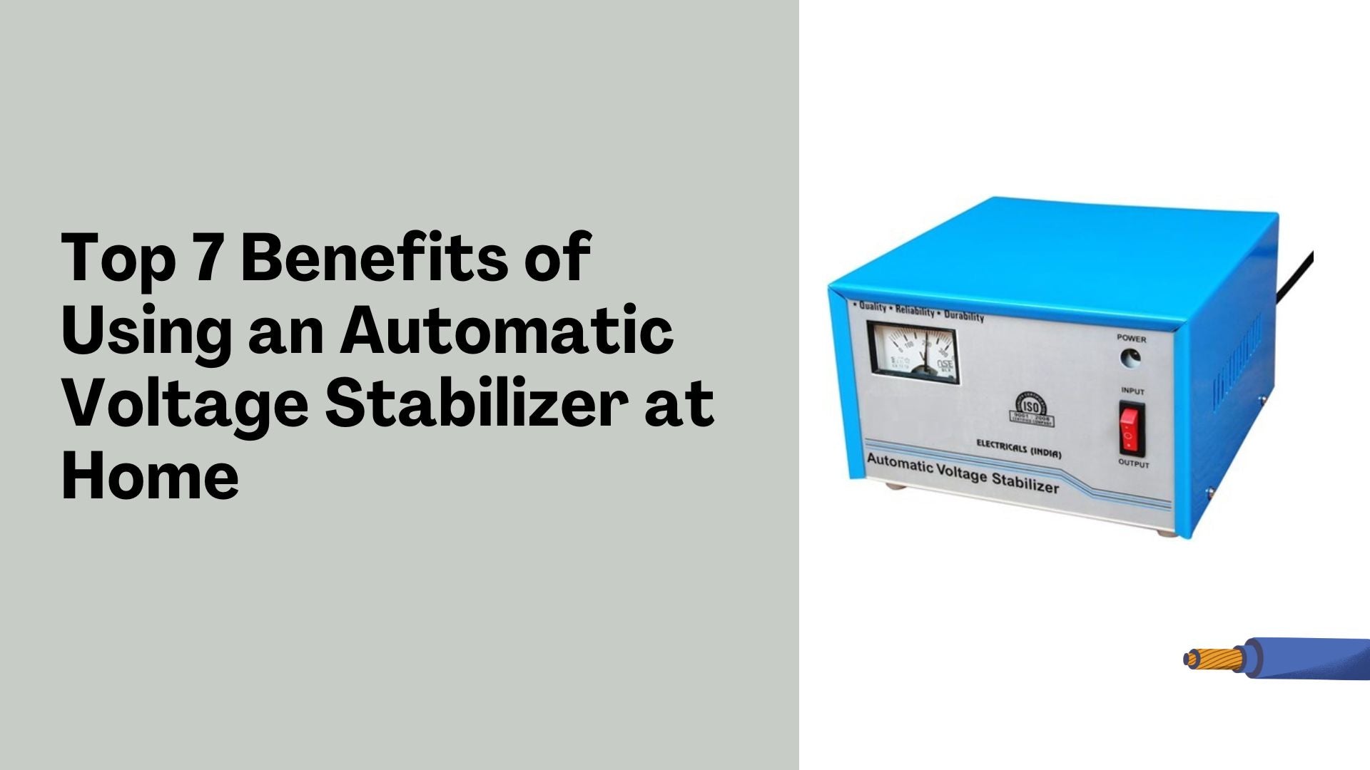 Top 7 Benefits of Using an Automatic Voltage Stabilizer at Home