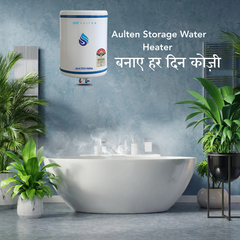 AULTEN NIRA 50 Ltr Geyser 5 Star Rated Storage Water Heater (Geyser) With Advanced Multi-Layered Safety AD100 (White)