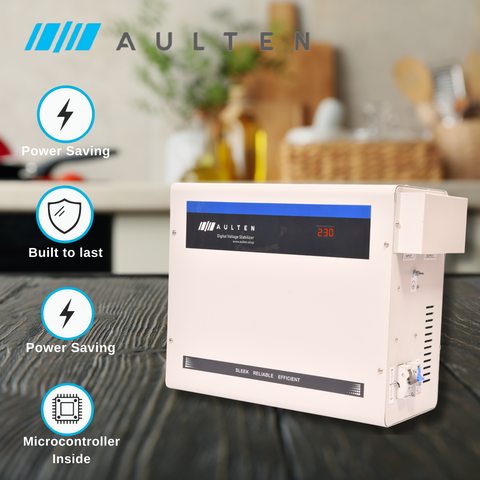 AULTEN Mainline Voltage Stabilizer for Home 5 KVA Heavy Duty 4000W 50V-270V AD018 (White) for Single Phase