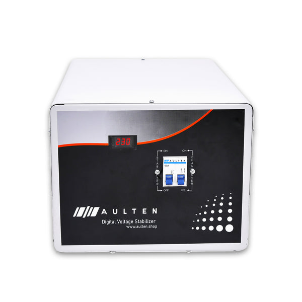 AULTEN COPPER Mainline Voltage Stabilizer for Home 10 KVA Heavy Duty  8000W 90V-300V AD015 (White) for Single Phase