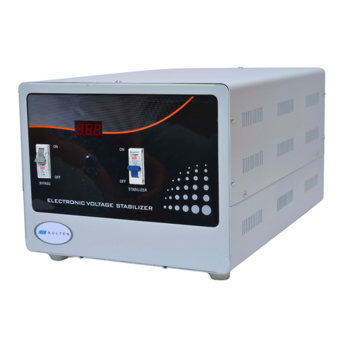 AULTEN Mainline Voltage Stabilizer for Home 15 KVA Heavy Duty 12000W 130V-300V AD027 (White) for Single Phase