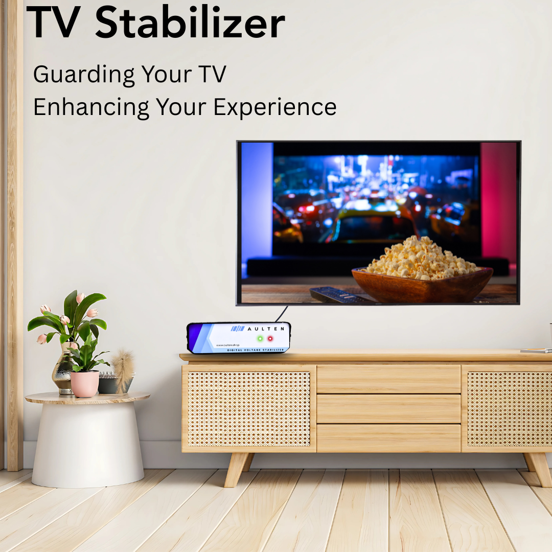 AULTEN Digital Voltage Stabilizer for TV Upto 82cm TV 1.5 Amps 90V-290V AD032 (BLACK)
