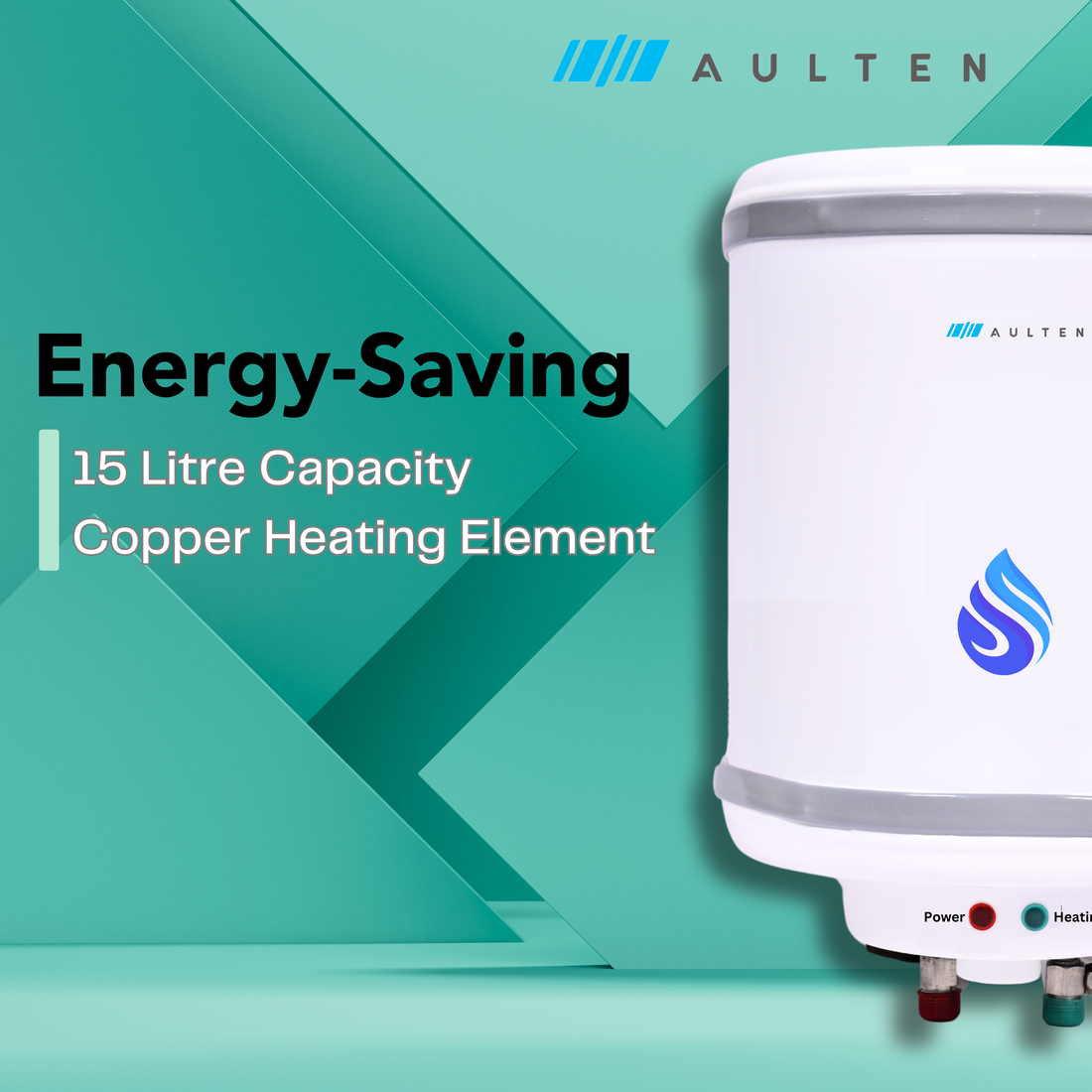 AULTEN Stellar 15 Ltr Geyser 5 Star Rated Storage Water Heater (Geyser) With Advanced Multi-Layered Safety(AD092)