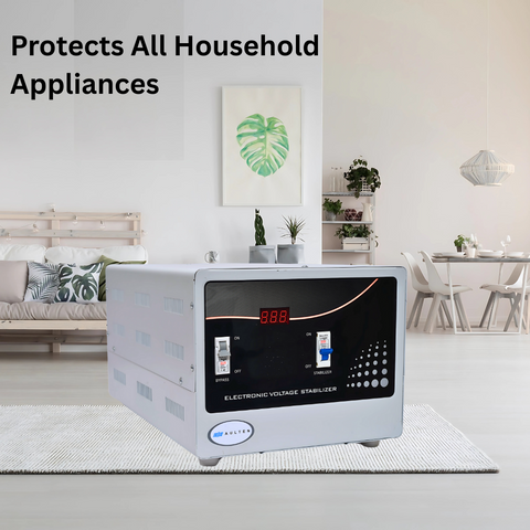 AULTEN Mainline Voltage Stabilizer for Home 15 KVA Heavy Duty 12000W 130V-300V AD027 (White) for Single Phase