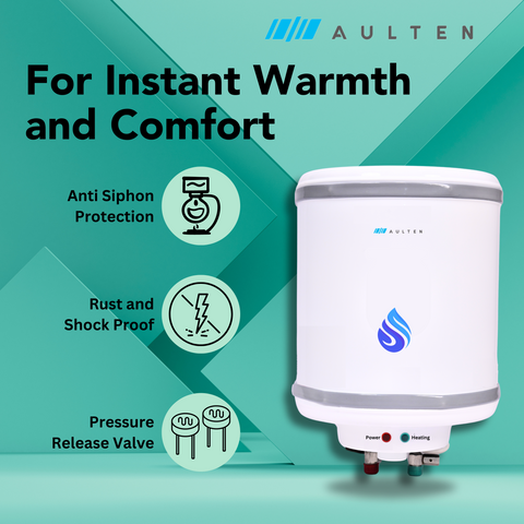 AULTEN Stellar 15 Ltr Geyser 5 Star Rated Storage Water Heater (Geyser) With Advanced Multi-Layered Safety