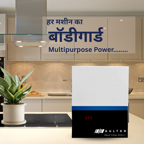 AULTEN Digital Multipurpose Voltage Stabilizer for Refrigerator and Deep Freezer 1.5 KVA 1200W 110V-280V AD030 (White)