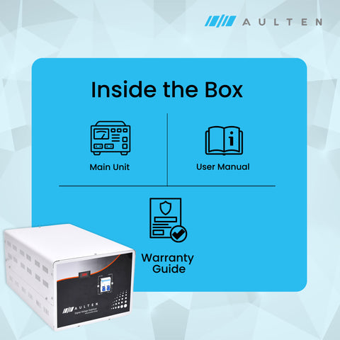 AULTEN Mainline Voltage Stabilizer for Home 15 KVA Heavy Duty 12000W 130V-300V AD027 (White) for Single Phase