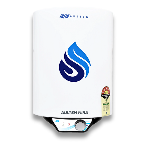 Aulten 25L 2000W Storage Water Heater (Geyser) with Glassline Tank, Copper Heating Element, 8 Bar Pressure and Triple Safety Shield(AD101)