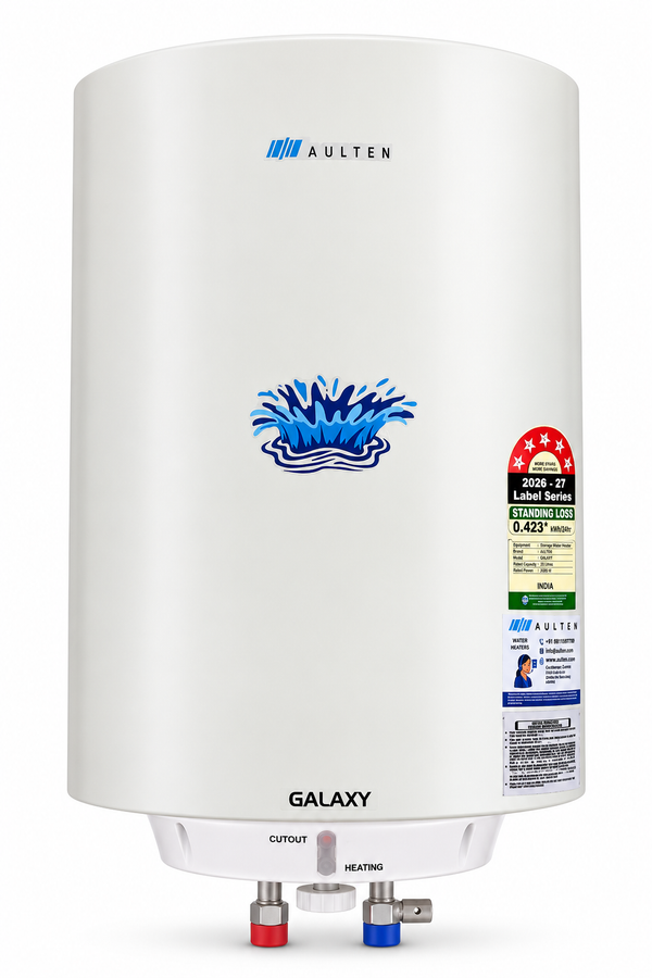 AULTEN GALAXY 25 Ltr Geyser 5 Star Rated Storage Water Heater (Geyser) With Advanced Multi-functional Safety Valve AD106 (White)