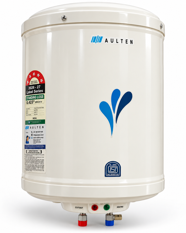 AULTEN ECKO 25 Ltr Geyser 5 Star Rated Storage Water Heater (Geyser) With Advanced Multi-functional Safety Valve AD105 (White)