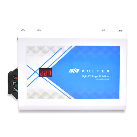 AULTEN Digital Voltage Stabilizer for AC Upto 0.8, 1.0, 1.5  Ton AC 4 KVA 3200W 150V-280V AD008 (White)