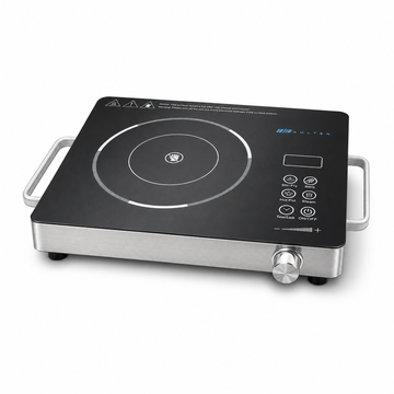 Aulten 2200W Portable Infrared Cooktop with Toughened Glass & Temperature Control Knob