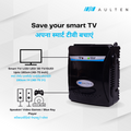 AULTEN Nano Gem TV Voltage Stabilizer for Upto 55" with Digital & Analog Display 90V-300V (TV Upto 55" (1 Amps) Analog Display) AD040 (Black)